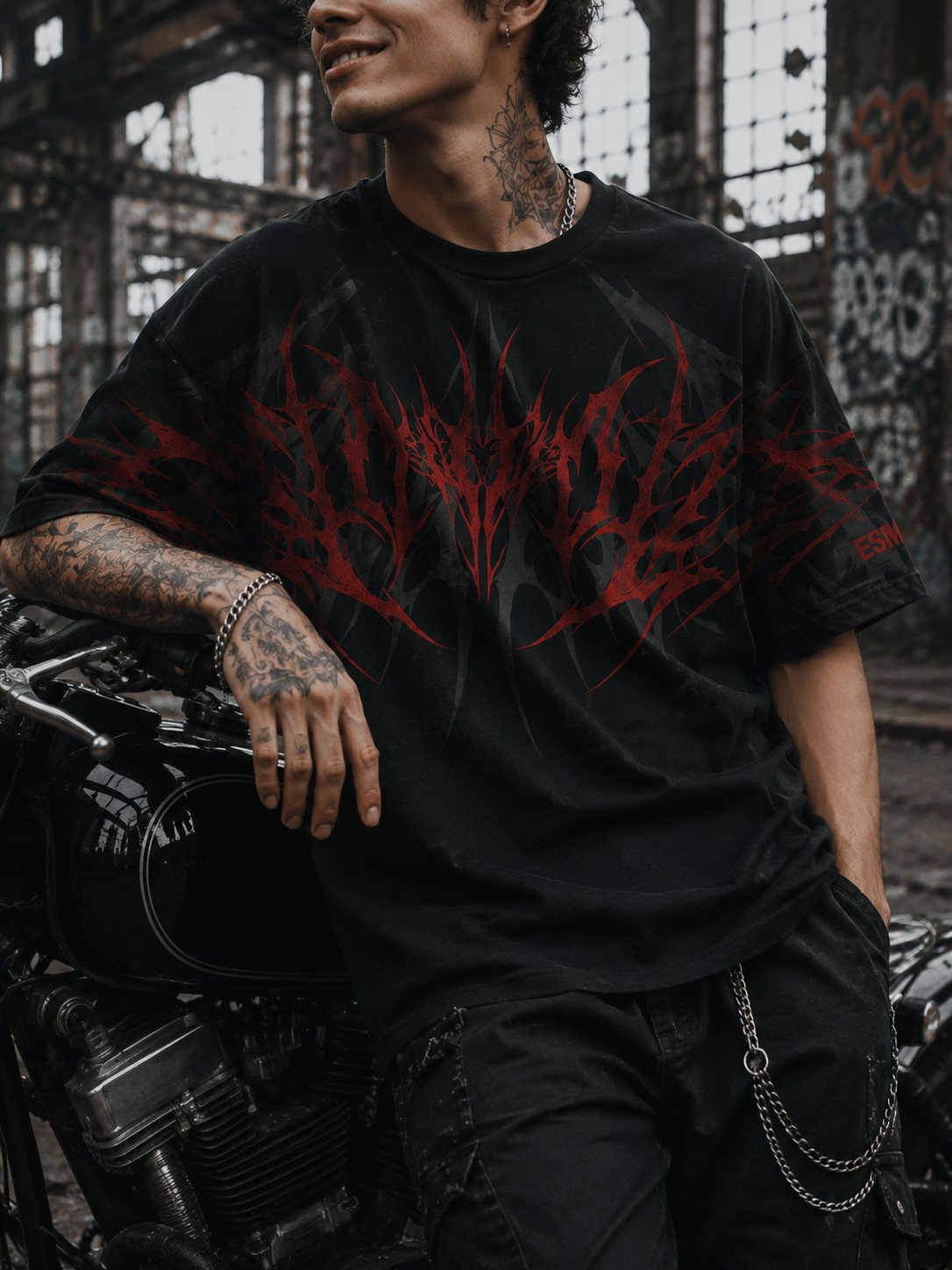 CRIMSON WRATH (RED) - OVERSIZED T-SHIRT