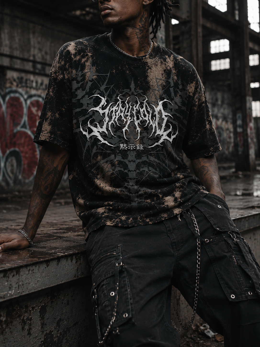 EXOSKELETON (BROWN) - OVERSIZED T-SHIRT